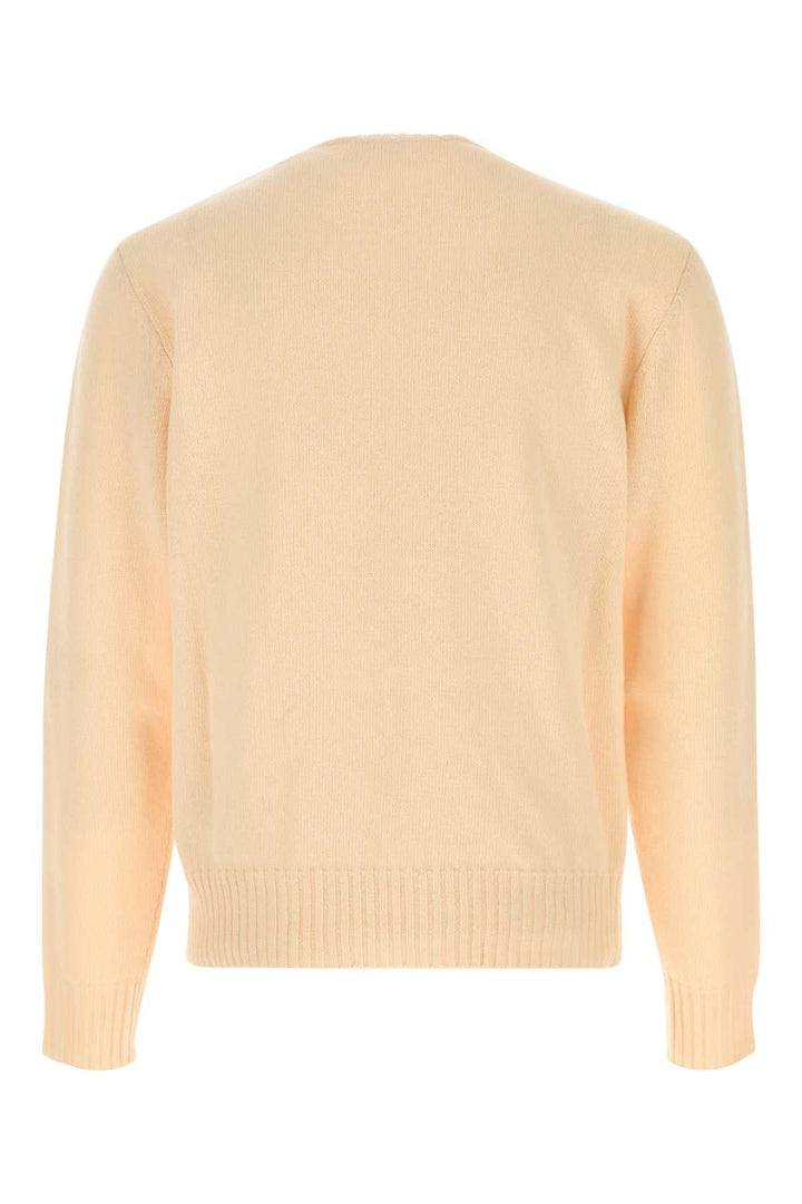 Valentino Garavani Men Cream Wool Sweater