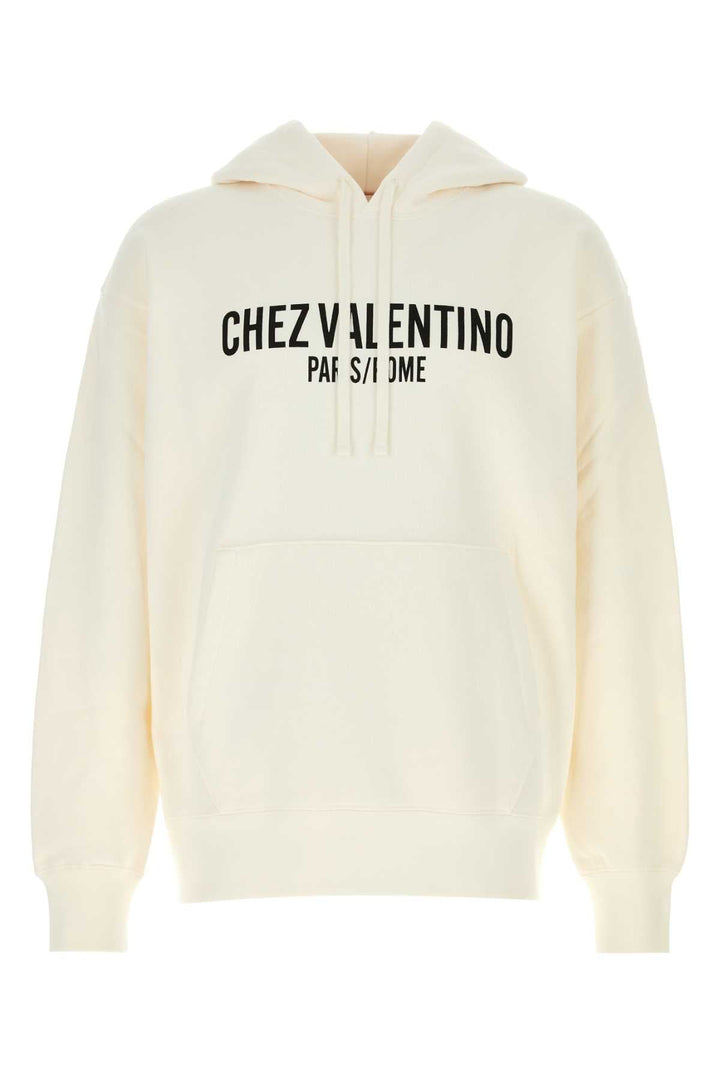 Valentino Garavani Men Ivory Cotton Sweatshirt