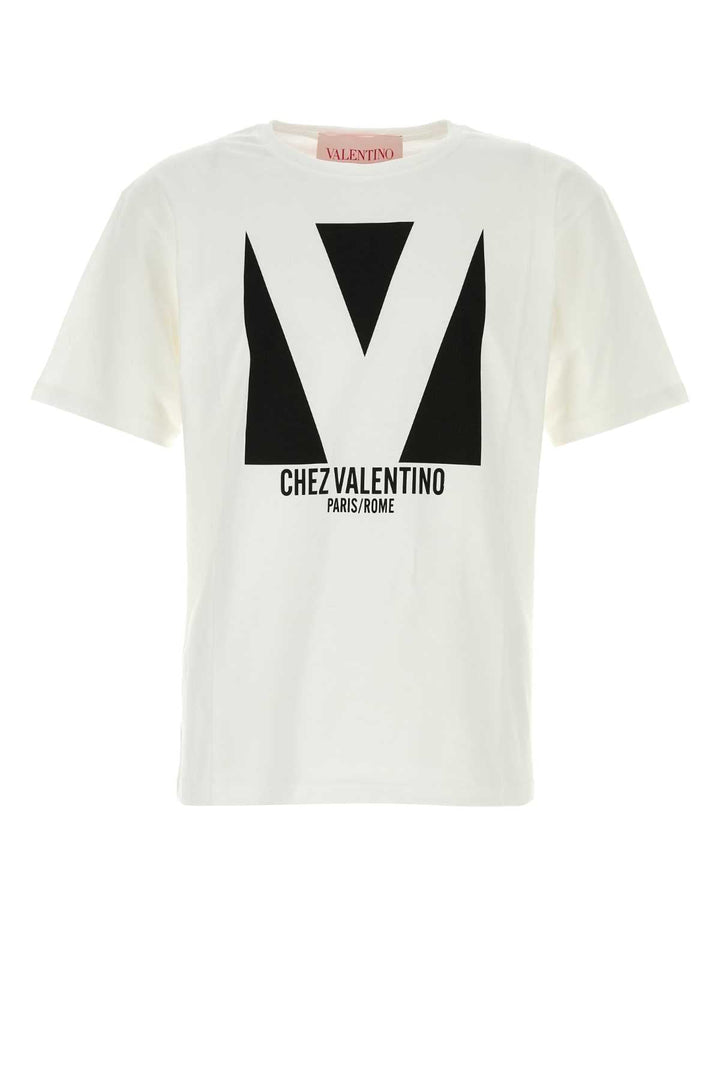 Valentino Garavani Men White Cotton T-Shirt