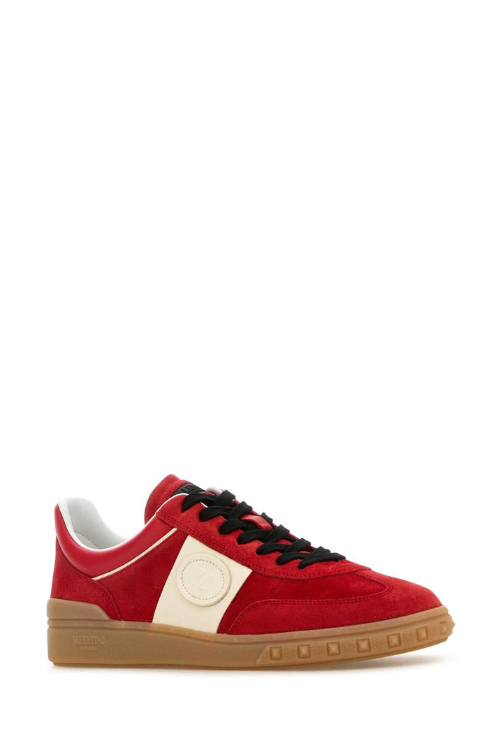 Valentino Garavani Men Coral Suede Upvillage Sneakersâ