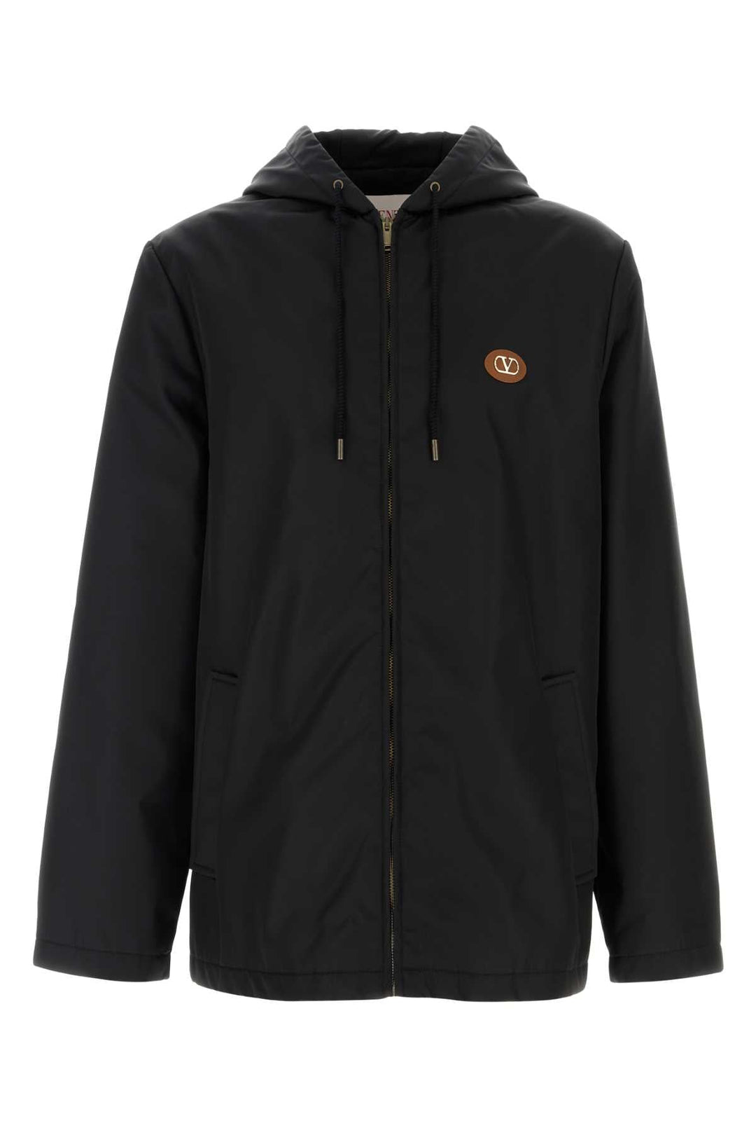 Valentino Garavani black windbreaker front view