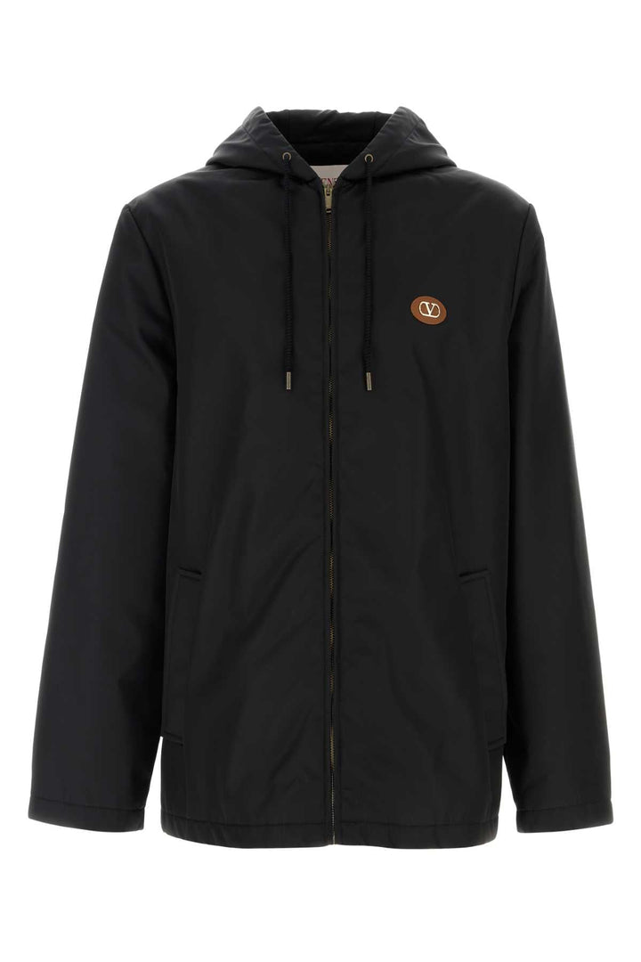 Valentino Garavani black windbreaker front view