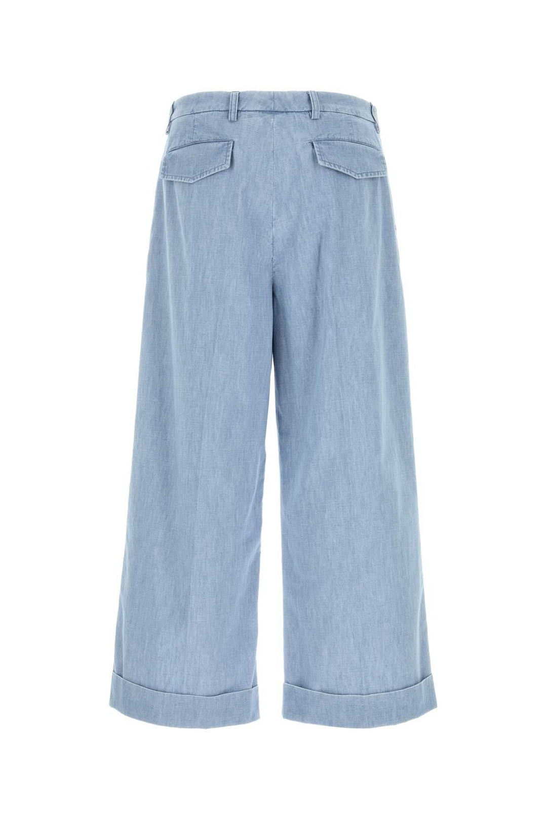 Valentino Garavani Men Light Blue Denim Wide-Leg Jeans