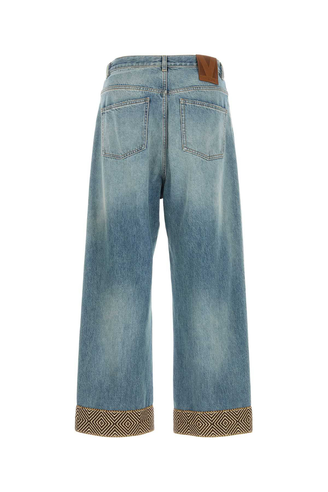 Valentino Garavani Men Denim Wide-Leg Jeans