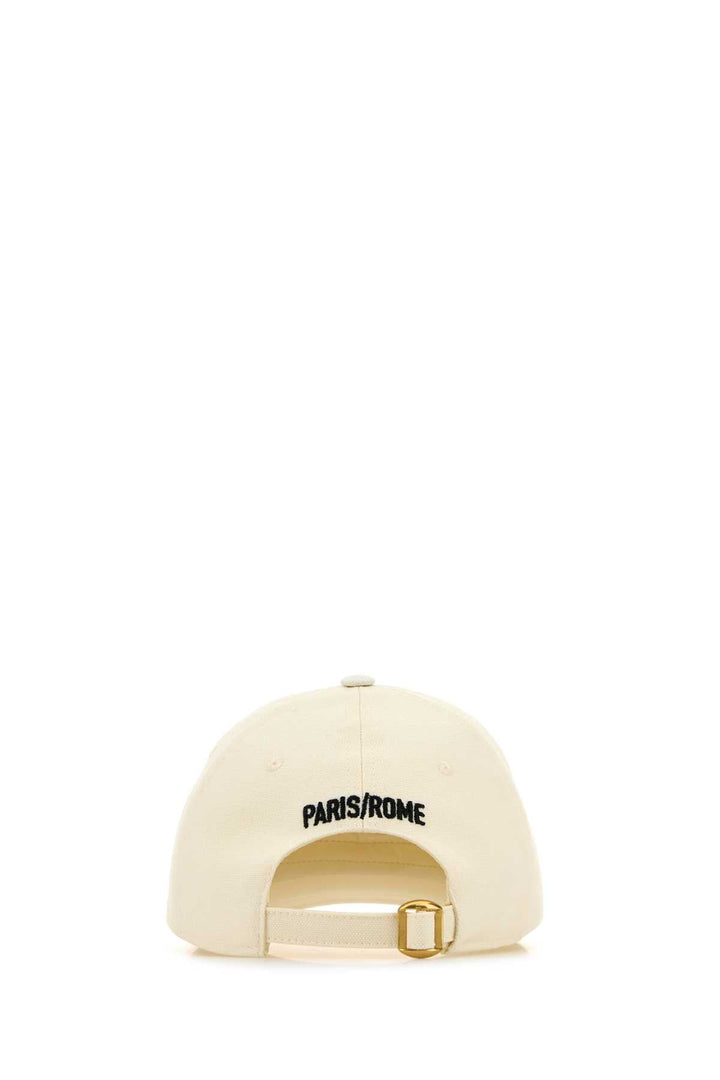 Valentino Garavani Men Ivory Cotton Baseball Cap