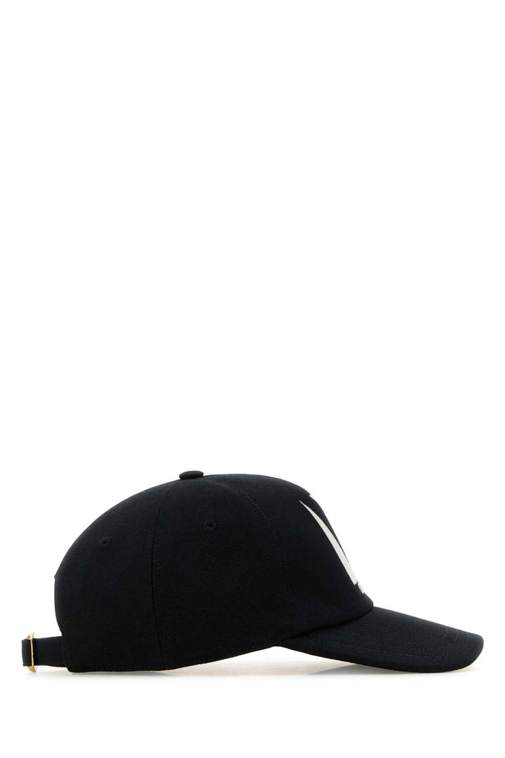 Valentino Garavani Men Black Cotton Baseball Cap