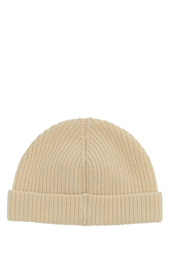 Valentino Garavani Men Sand Cashmere Beanie Hat