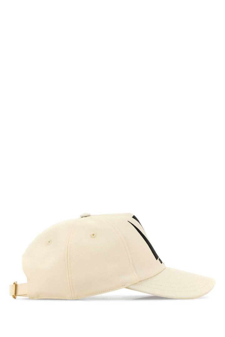 Valentino Garavani Men Ivory Cotton Baseball Cap
