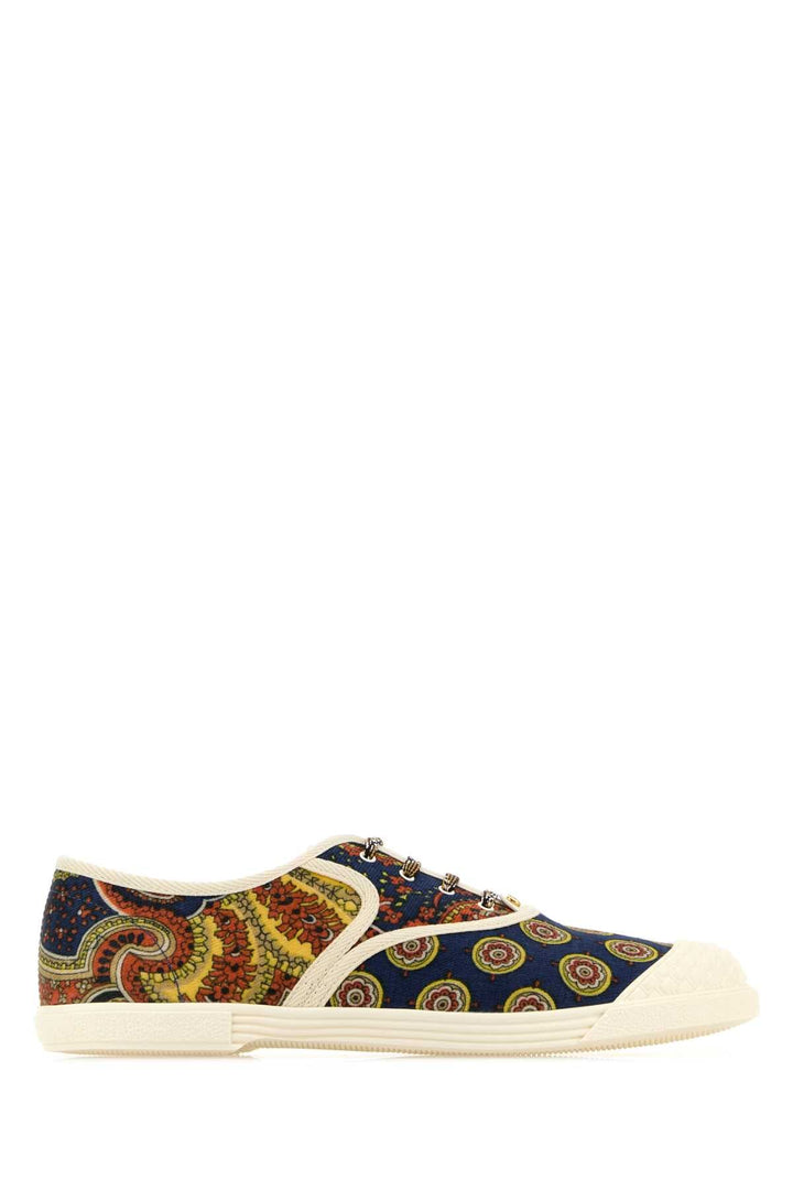 Valentino Garavani Men Printed Fabric Bay By Bay Sneakers