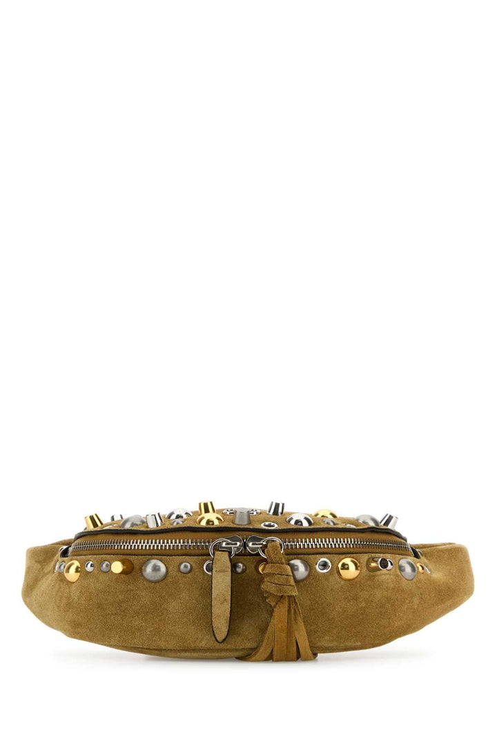 Valentino Garavani Men Beige Suede Nellcã´Te Belt Bag