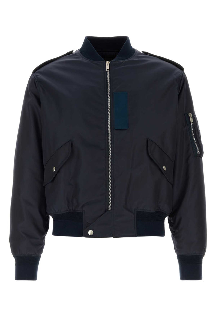 Givenchy Men Navy Blue Nylon Bomber Jacket