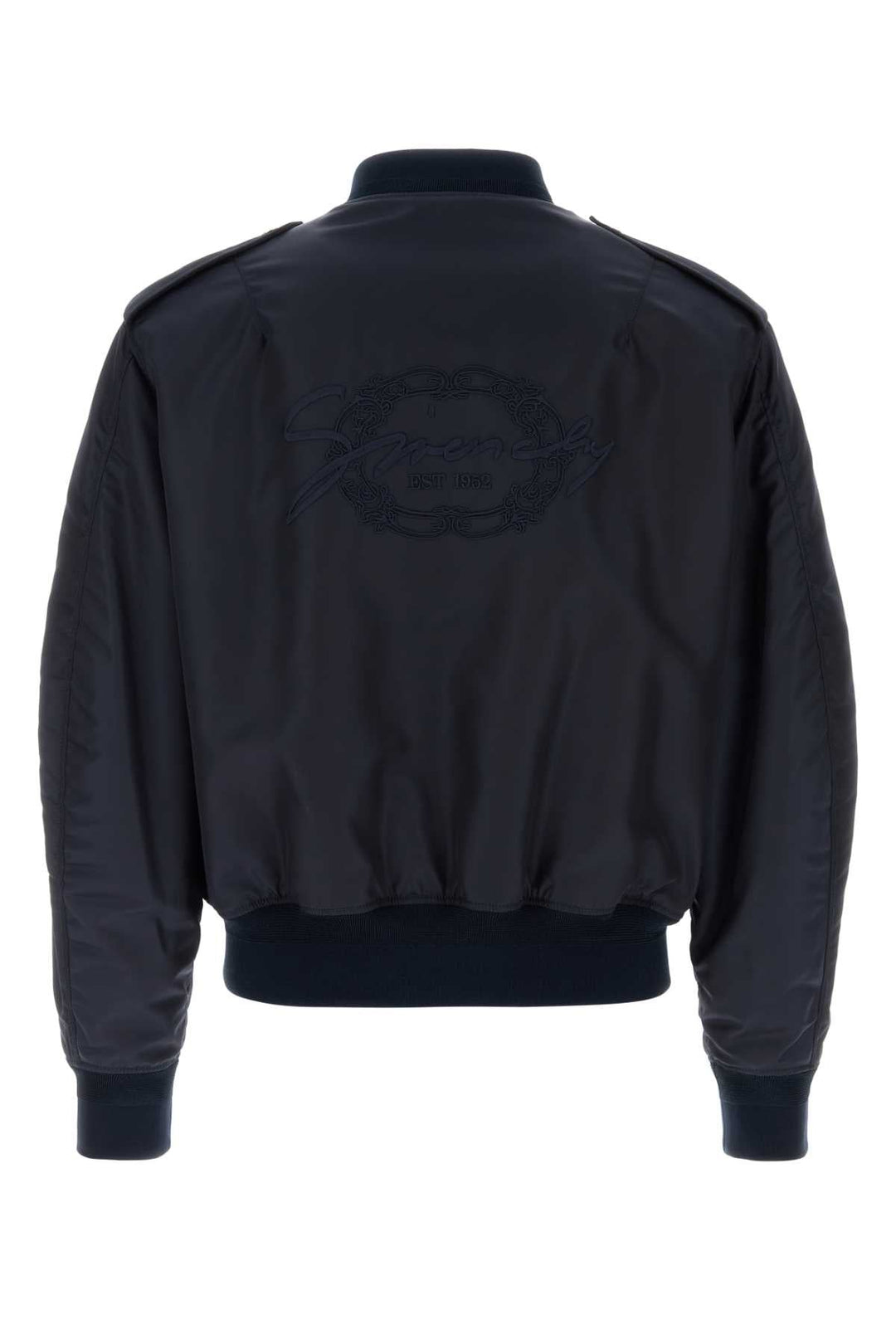 Givenchy Men Navy Blue Nylon Bomber Jacket