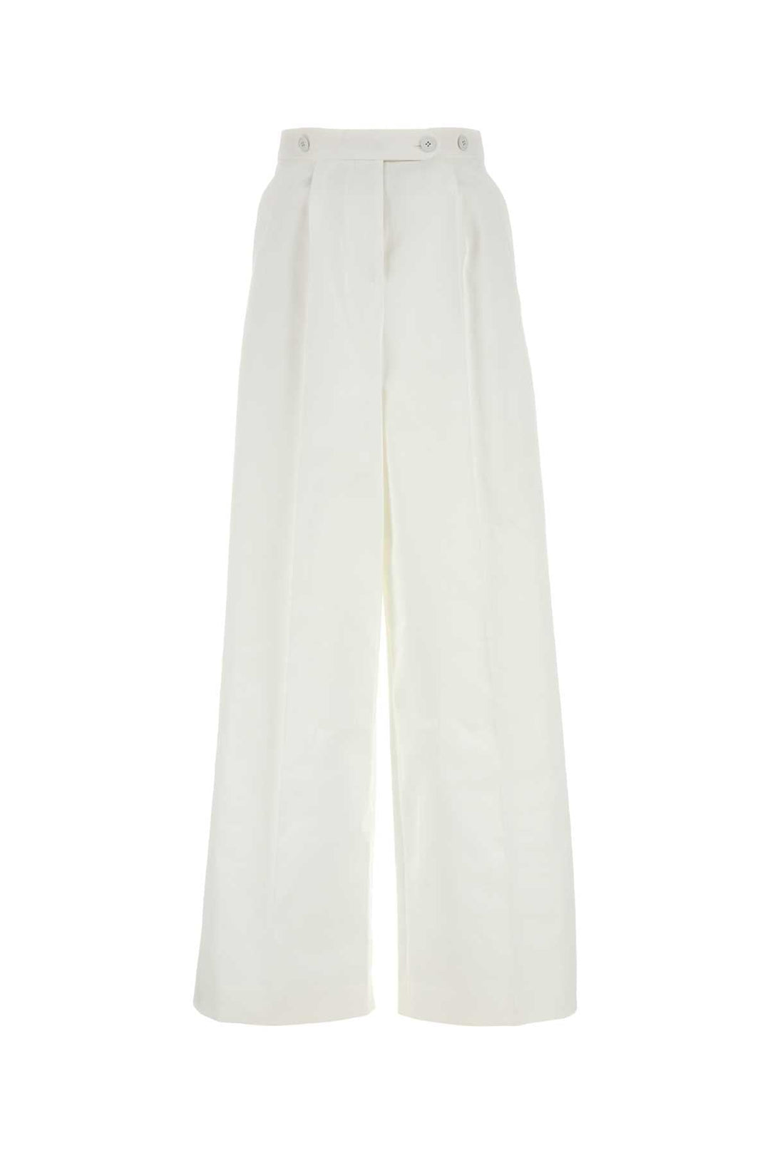 Givenchy Women White Poplin Wide-Leg Pant