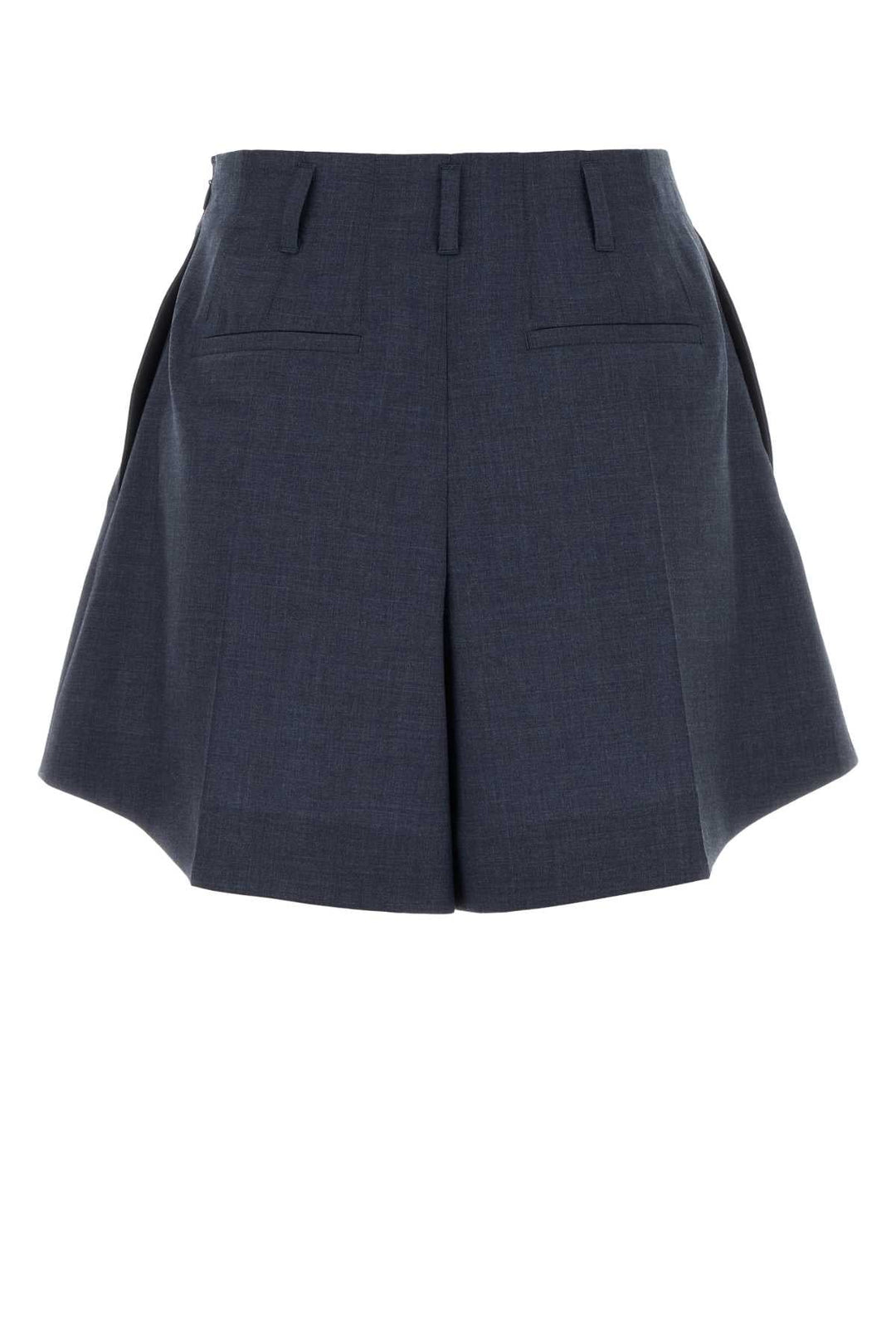Givenchy Women Navy Blue Wool Shorts