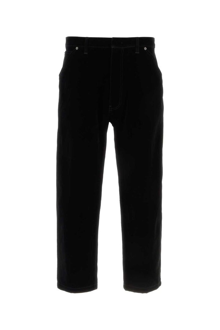 Prada Men Black Velvet Denim Pant