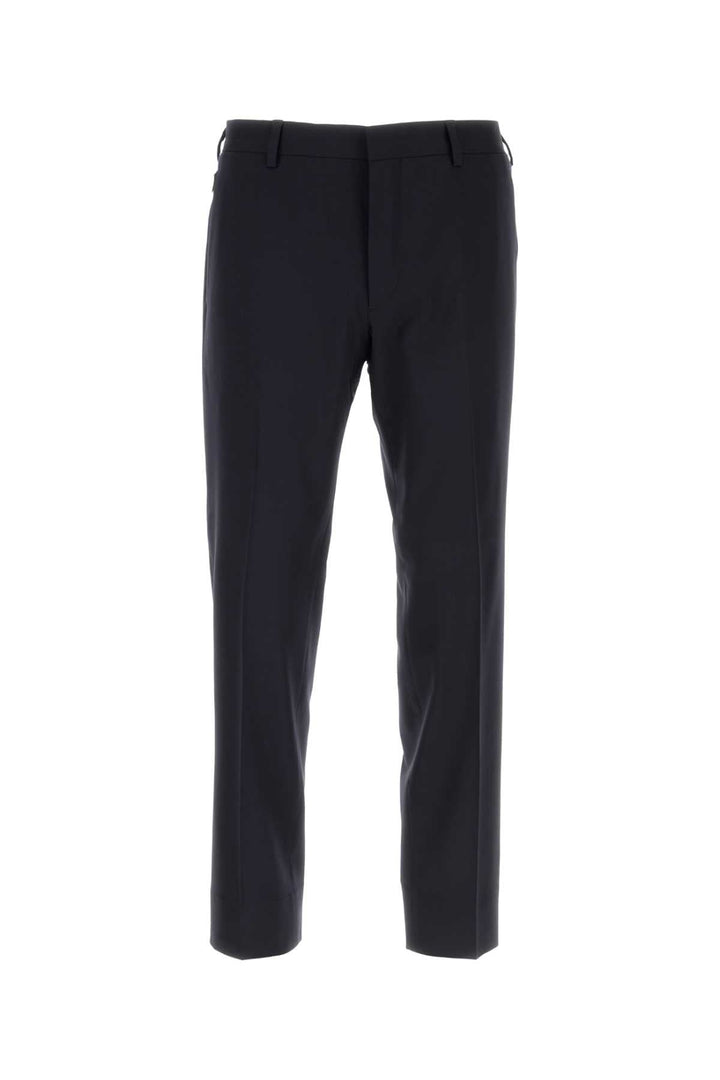 Prada Men Navy Blue Stretch Wool Pant
