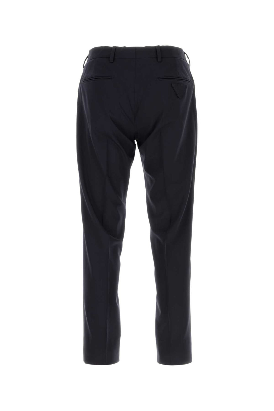 Prada Men Navy Blue Stretch Wool Pant