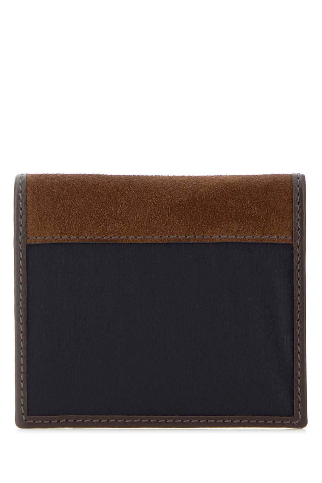 Prada Men Two-Tone Fabric And Suede Wallet