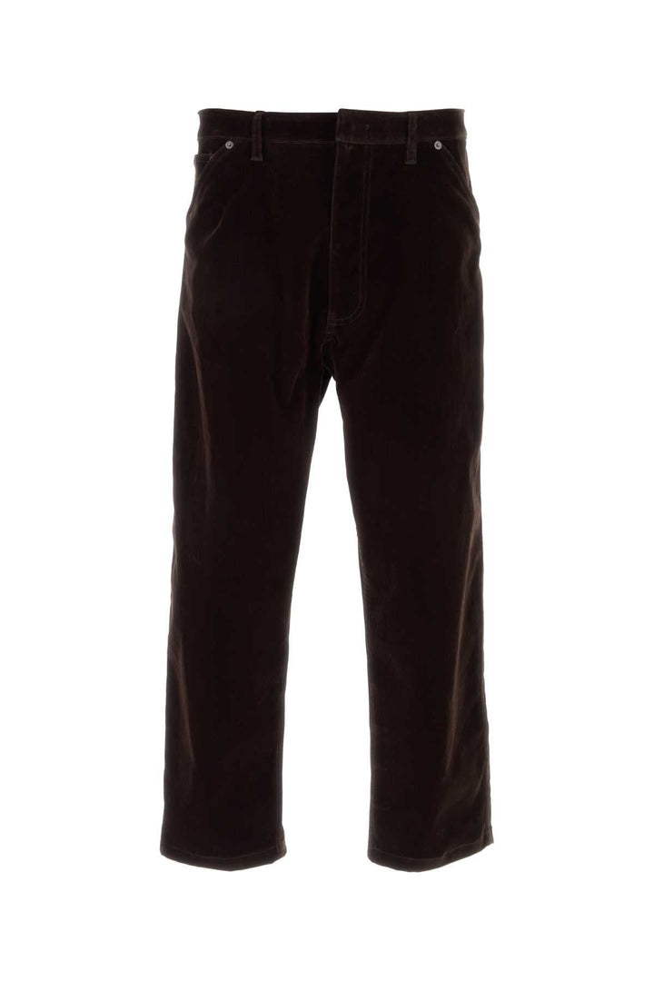 Prada Men Dark Brown Velvet Denim Pant