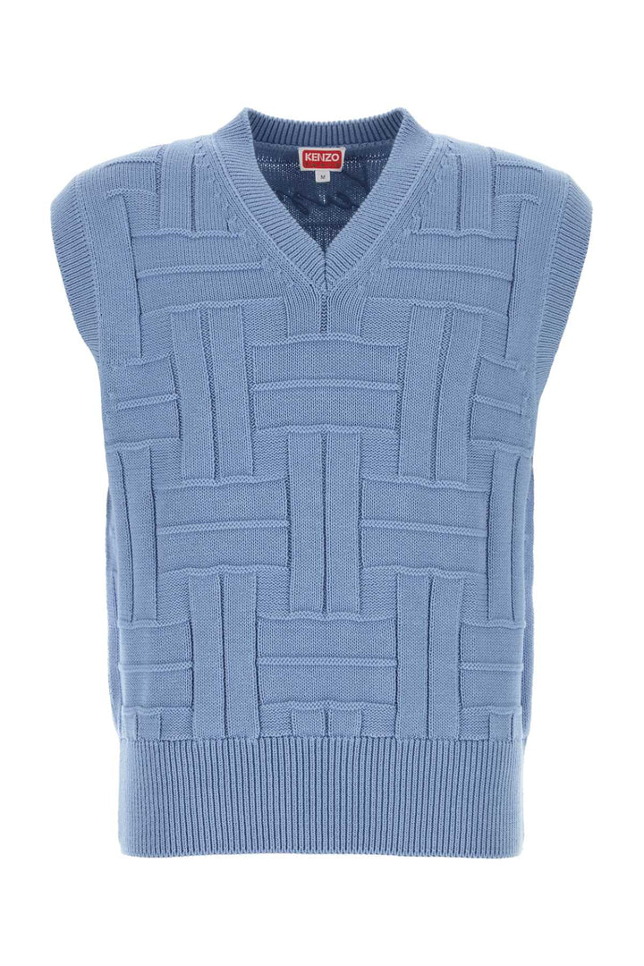Kenzo Men Cerulean Blue Cotton Vest