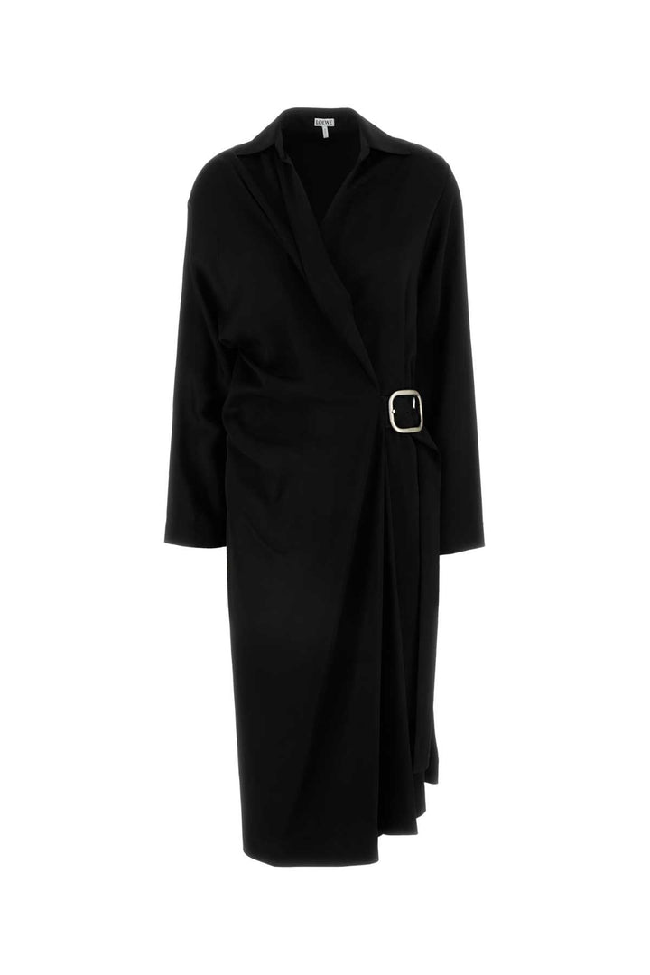 Loewe Women Black Stretch Cady Dress