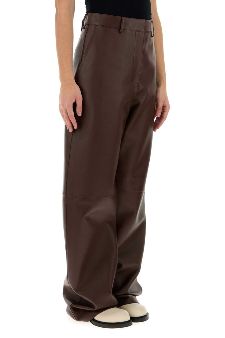 Loewe Women Chocolate Nappa Leather Pant