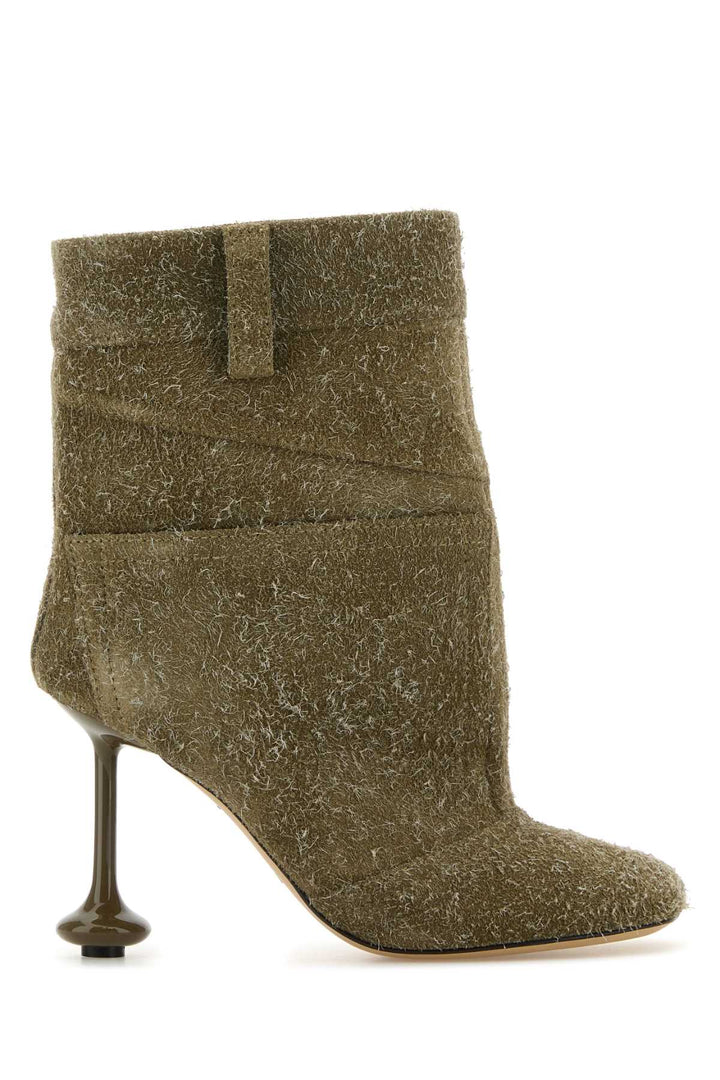 Loewe Women Khaki Suede Toy Panta Ankle Boots