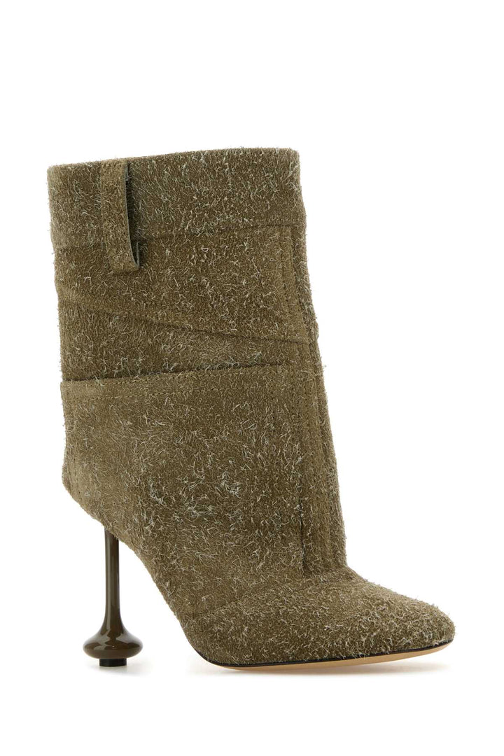 Loewe Women Khaki Suede Toy Panta Ankle Boots