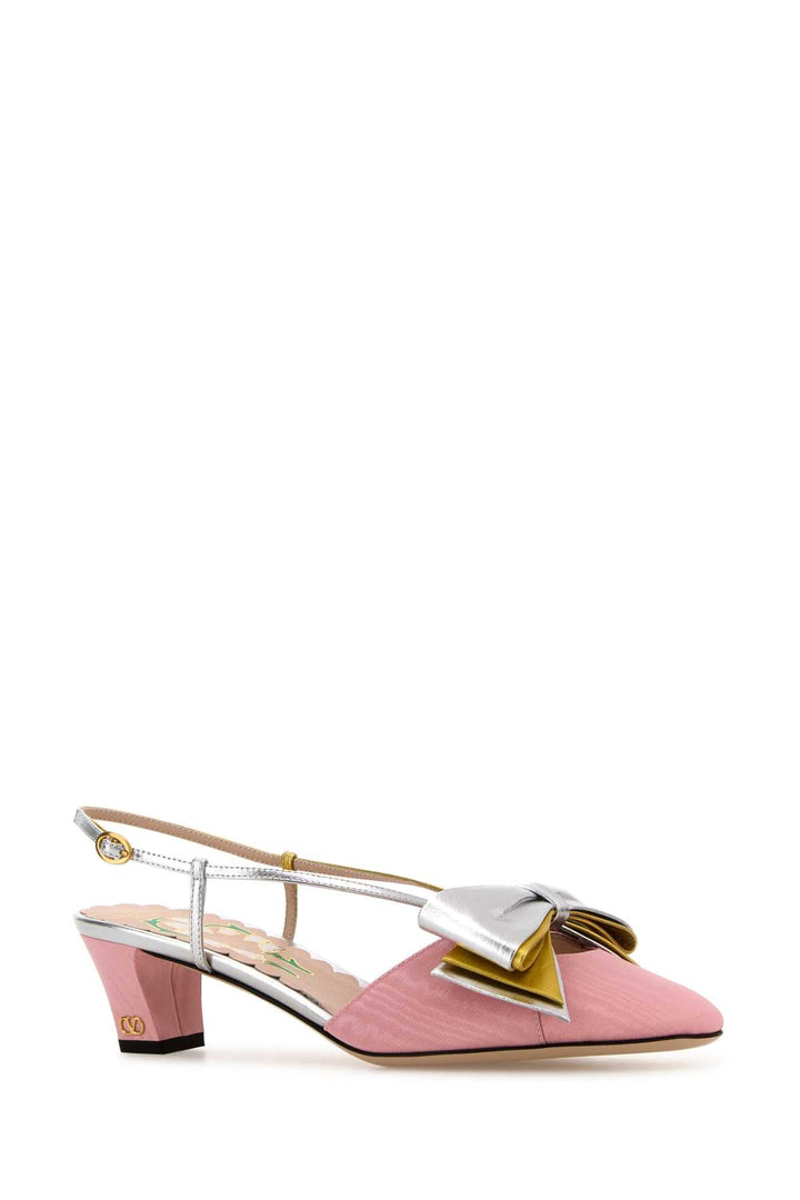 Valentino Garavani Women Pink Fabric Bowow Pumps