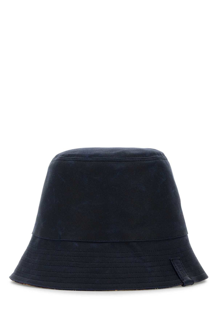 Loewe Men Navy Blue Canvas Reversibile Bucket Hat