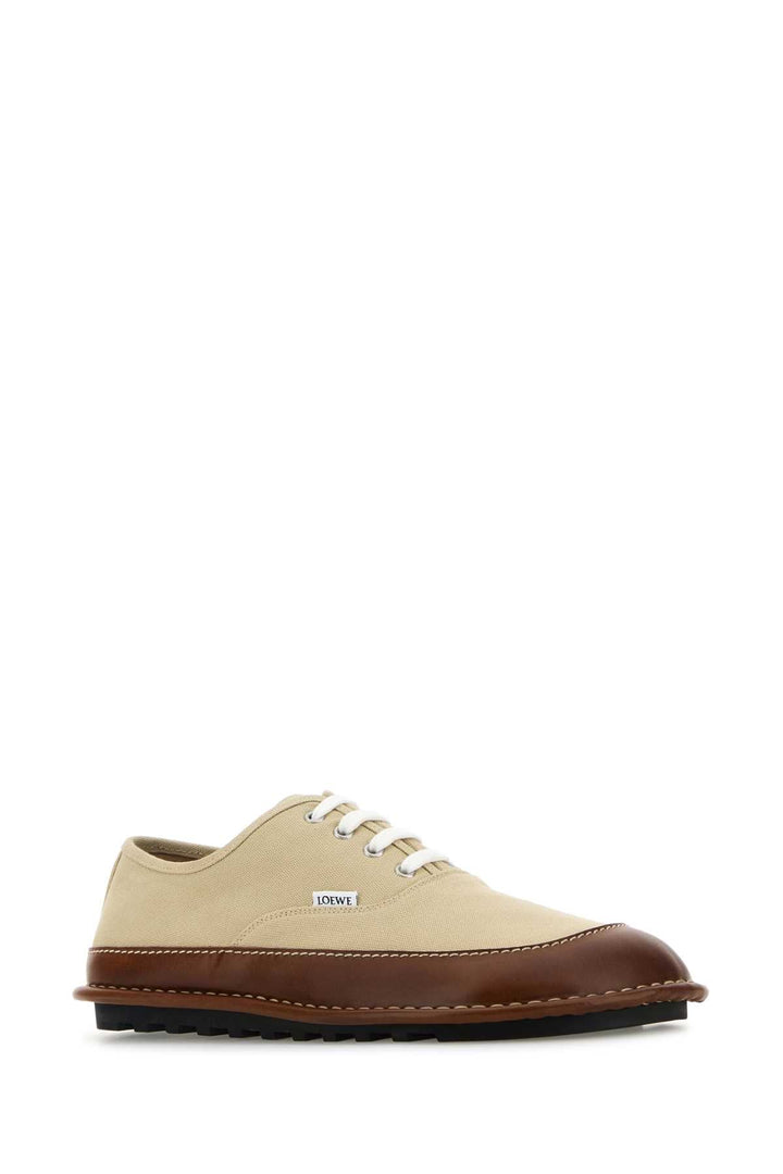 Loewe Men Beige Canvas Bay Sneakers