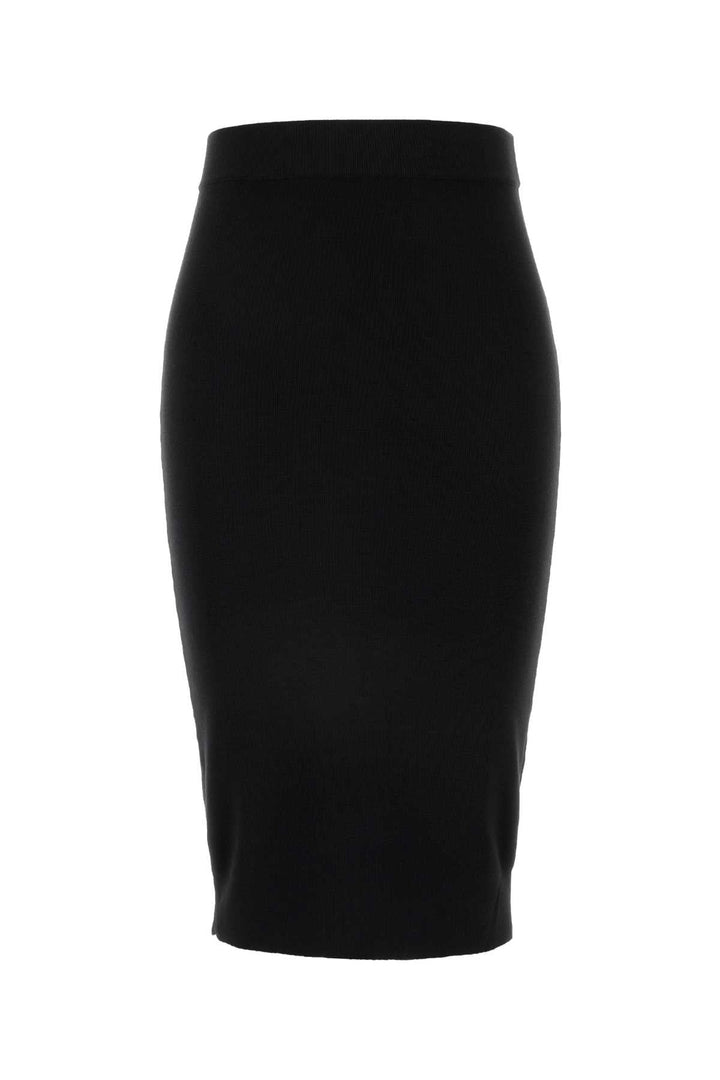 Saint Laurent Women Black Wool Skirt