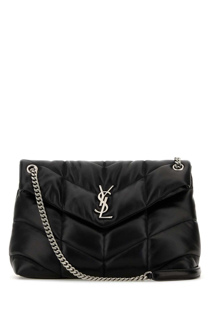 Saint Laurent Women Black Nappa Leather Medium Puffer Shoulder Bag