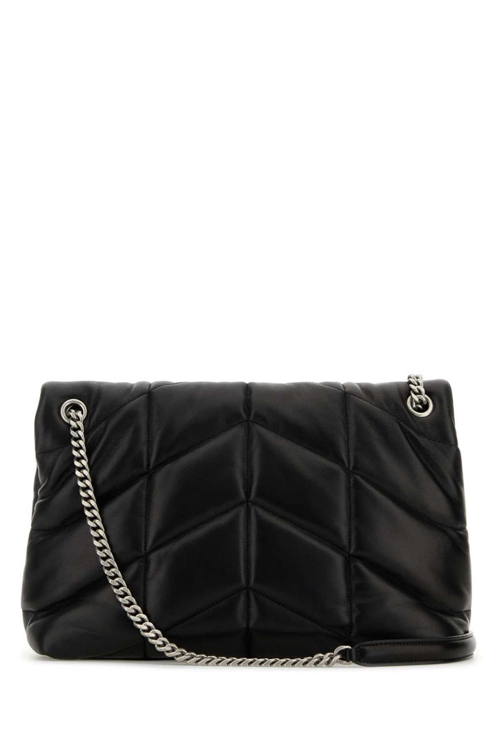 Saint Laurent Women Black Nappa Leather Medium Puffer Shoulder Bag