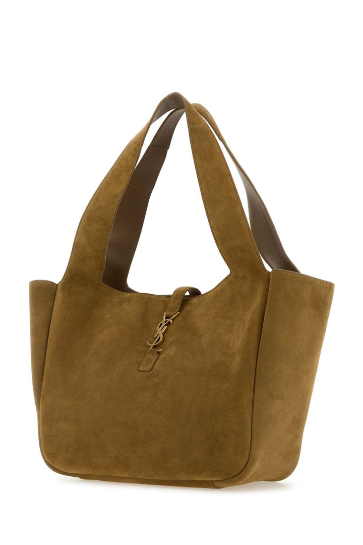 Saint Laurent Women Biscuit Suede Leather Le 5 Ã  7 Bea Shoppong Bag