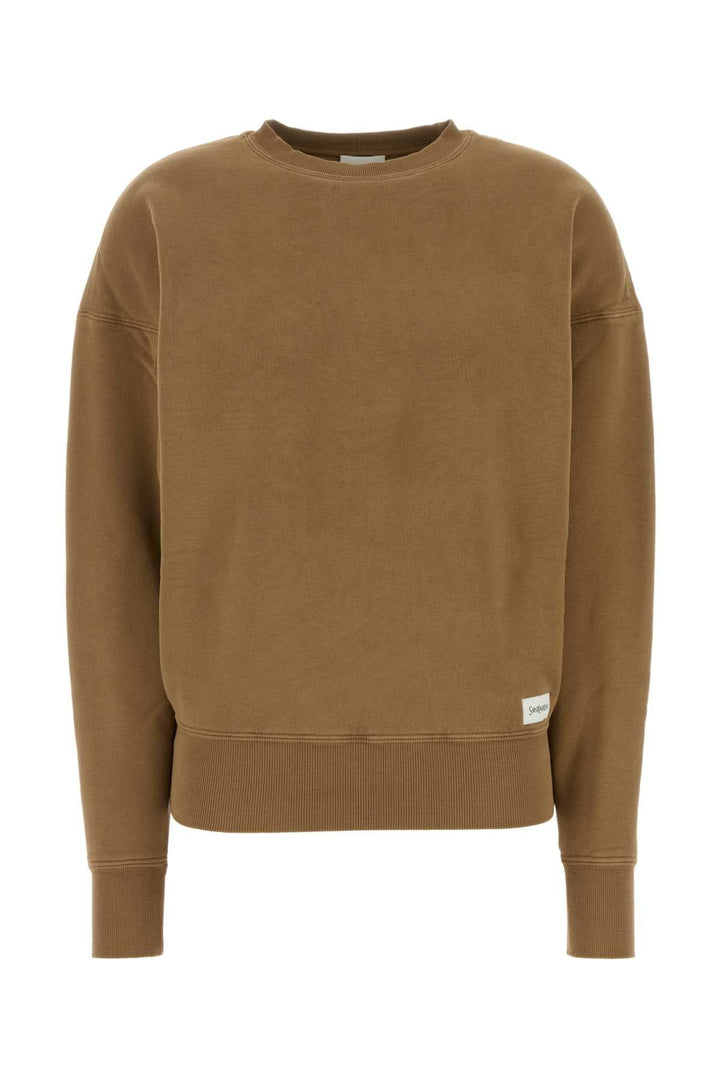 Saint Laurent Women Camel Cotton Sweatshirt