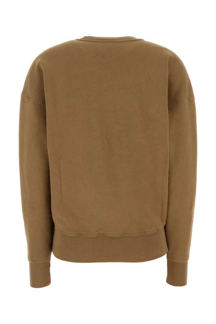 Saint Laurent Women Camel Cotton Sweatshirt