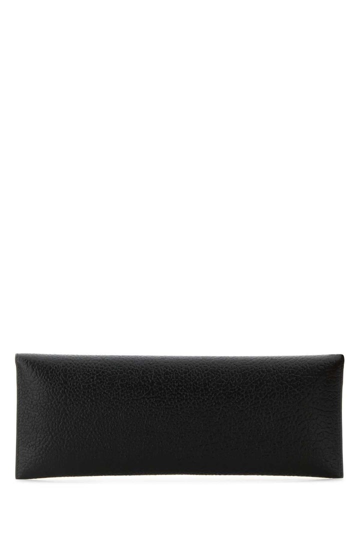 Alexander Mcqueen Women Black Leather Cross B-Long Clutch