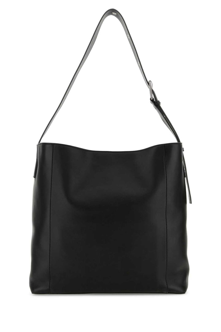 Alexander Mcqueen Men Black Leather Pendant Shopping Bag