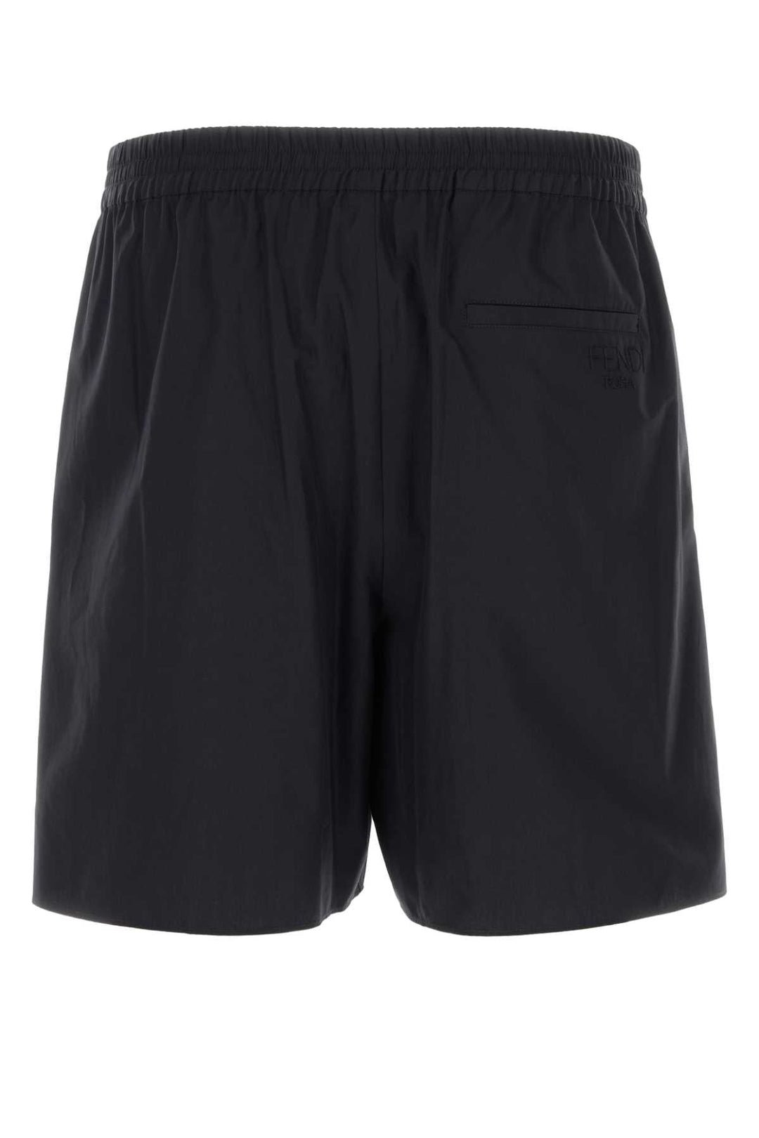 Fendi Men Black Poplin Bermuda Shorts