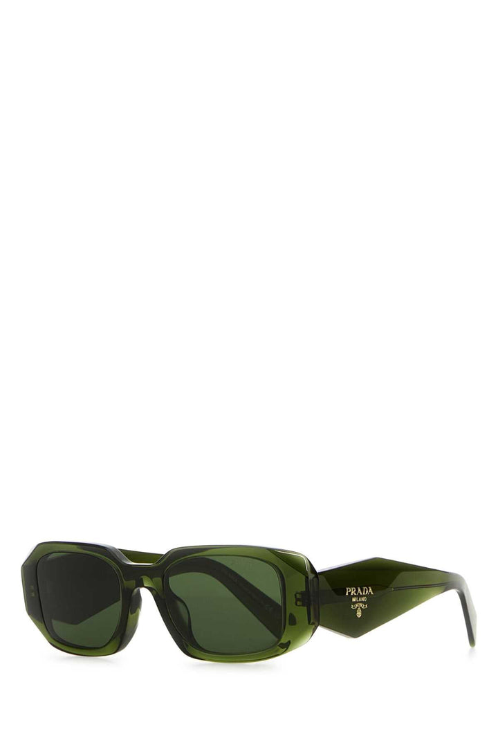 Prada Women Army Green Acetate Sunglasses