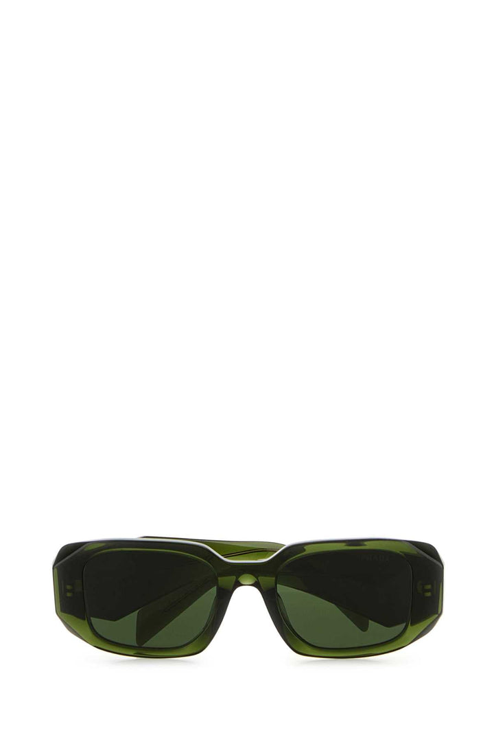 Prada Women Army Green Acetate Sunglasses