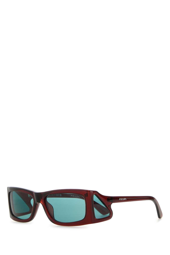 Prada Men Burgundy Acetate Opr B03s Sunglasses
