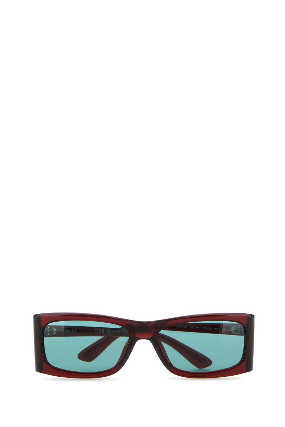 Prada Men Burgundy Acetate Opr B03s Sunglasses