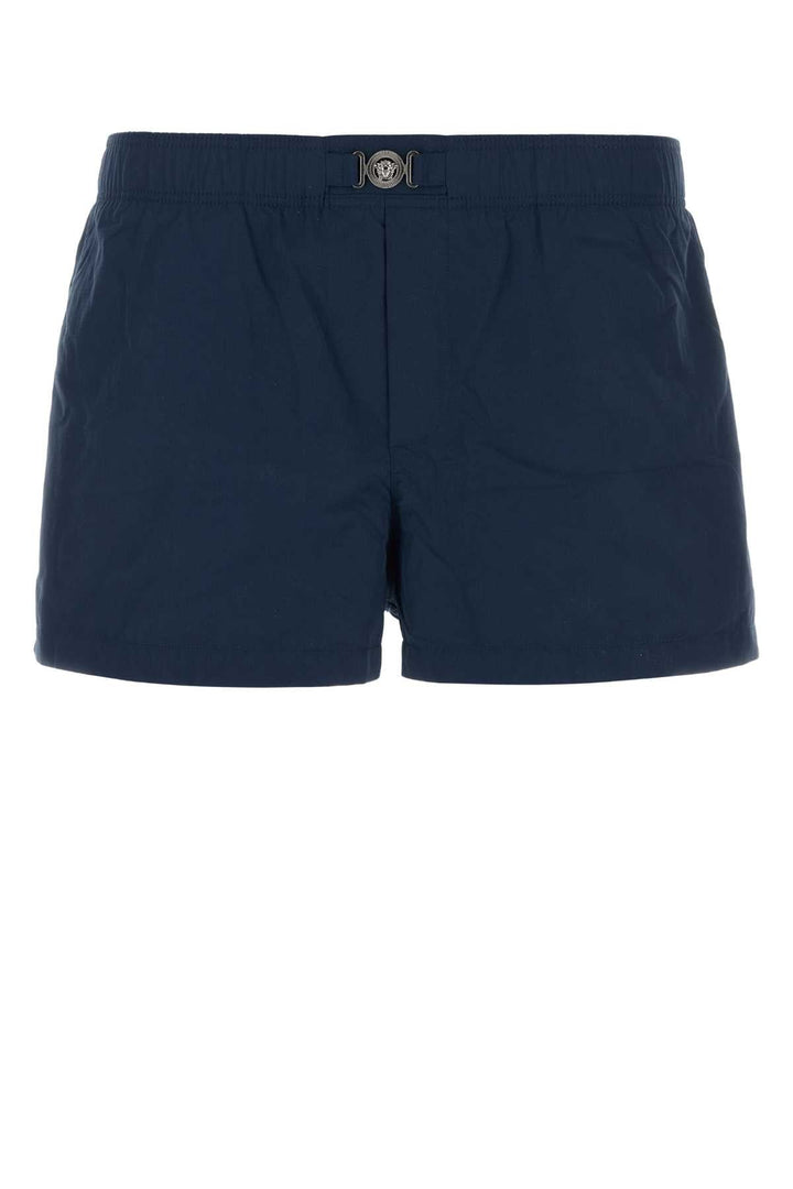 Versace Men Blue Nylon Bermuda Shorts