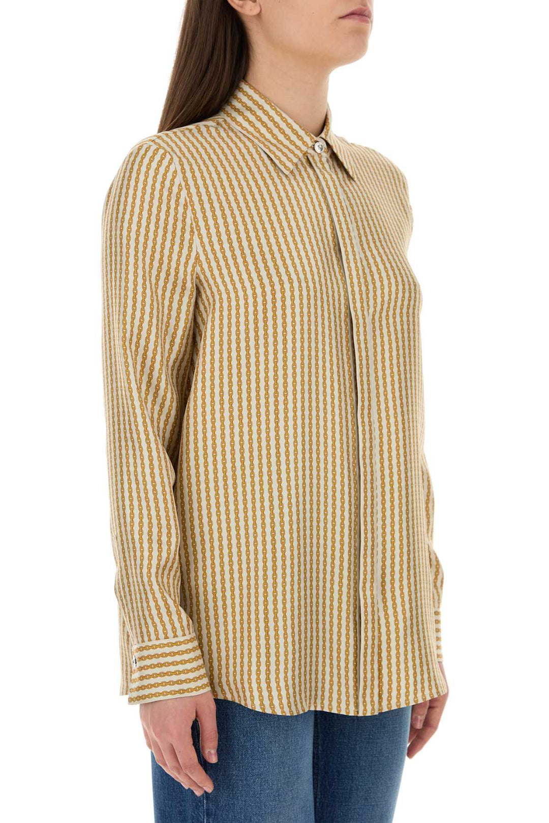 Versace Women Printed Silk Shirt