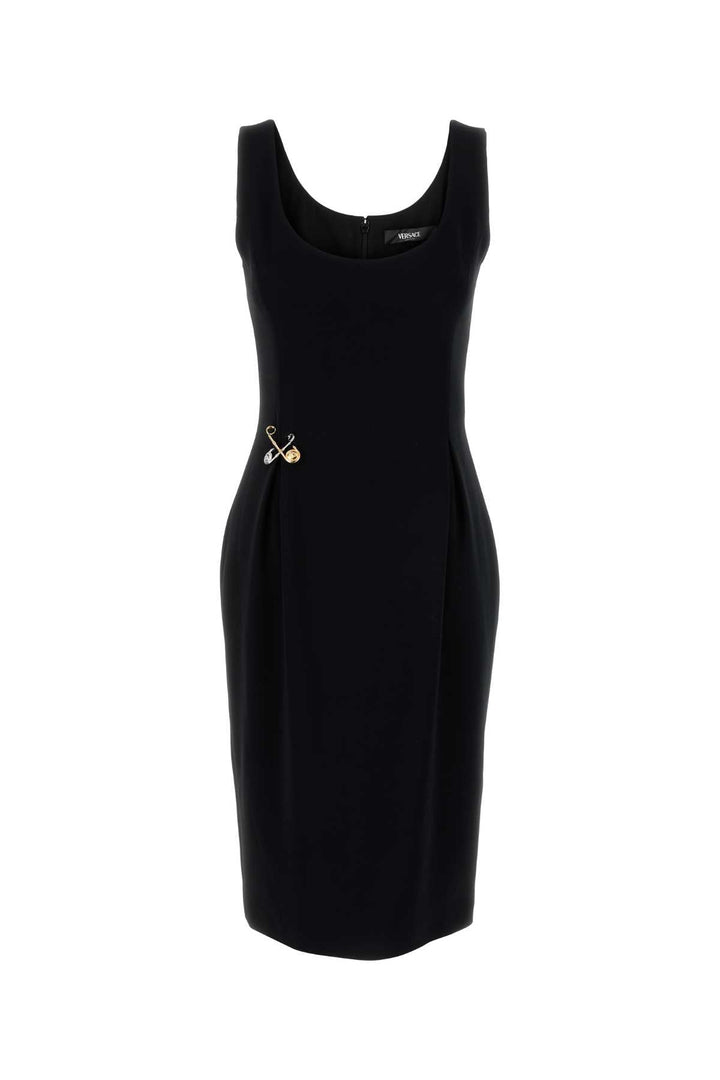 Versace Women Black Stretch Cady Dress