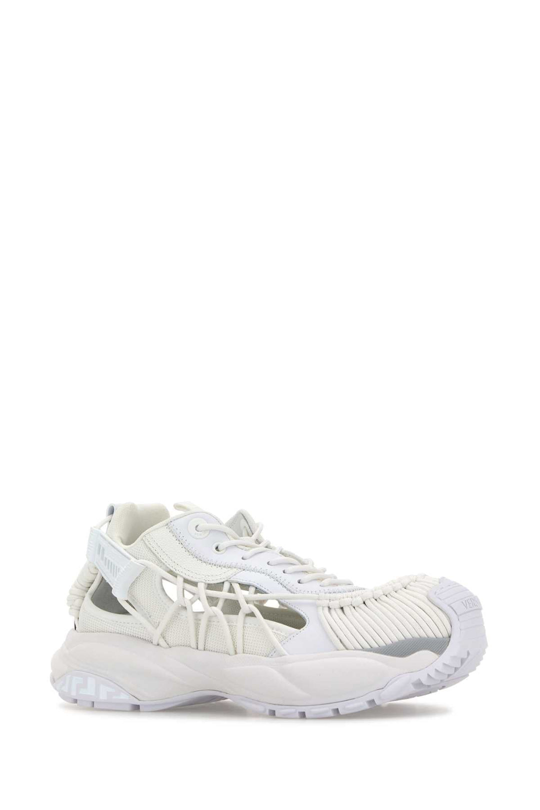 Versace Men White Leather And Fabric Versace Mercury M_Vs_01 Sneakers