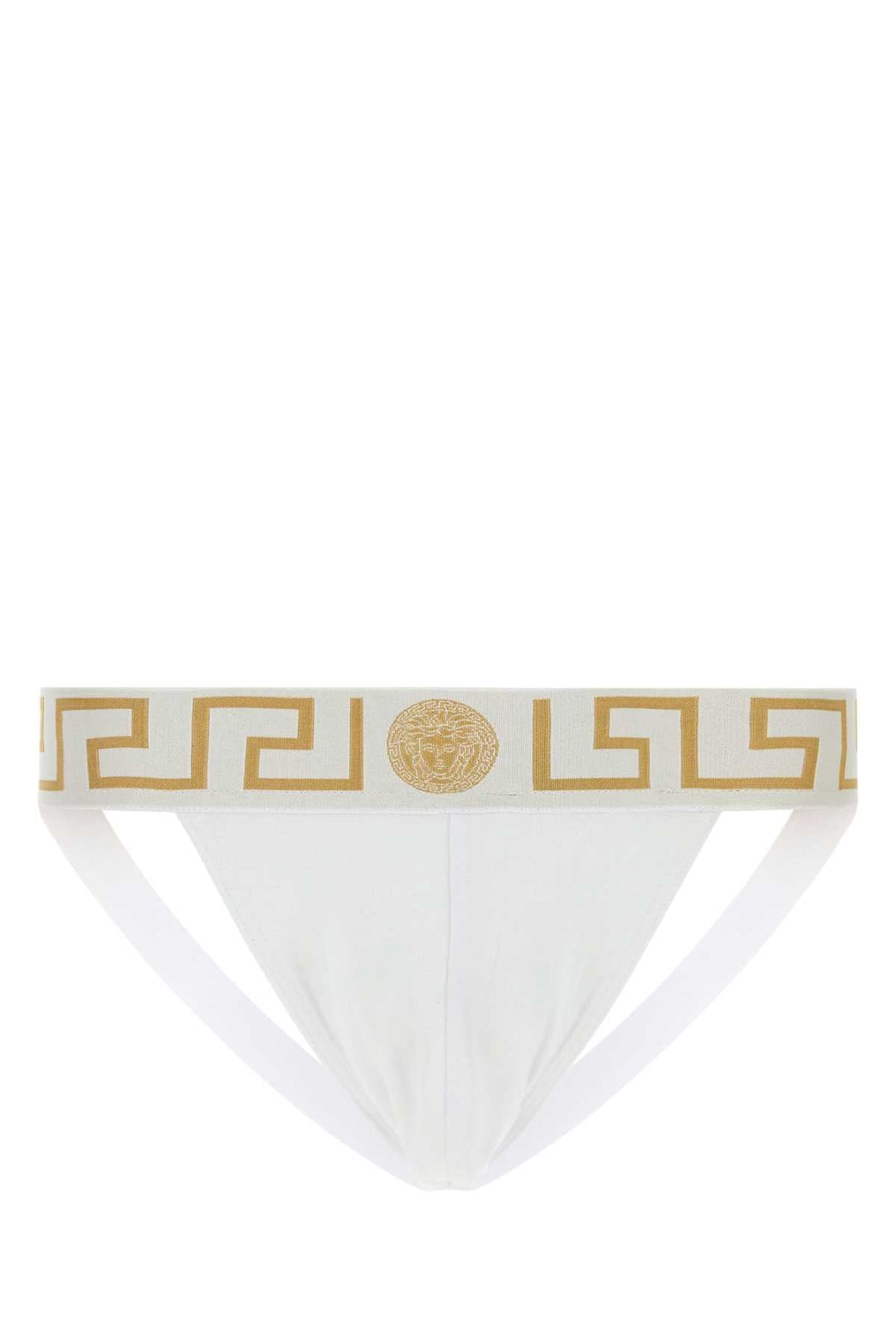 Versace Men White Stretch Cotton Brief