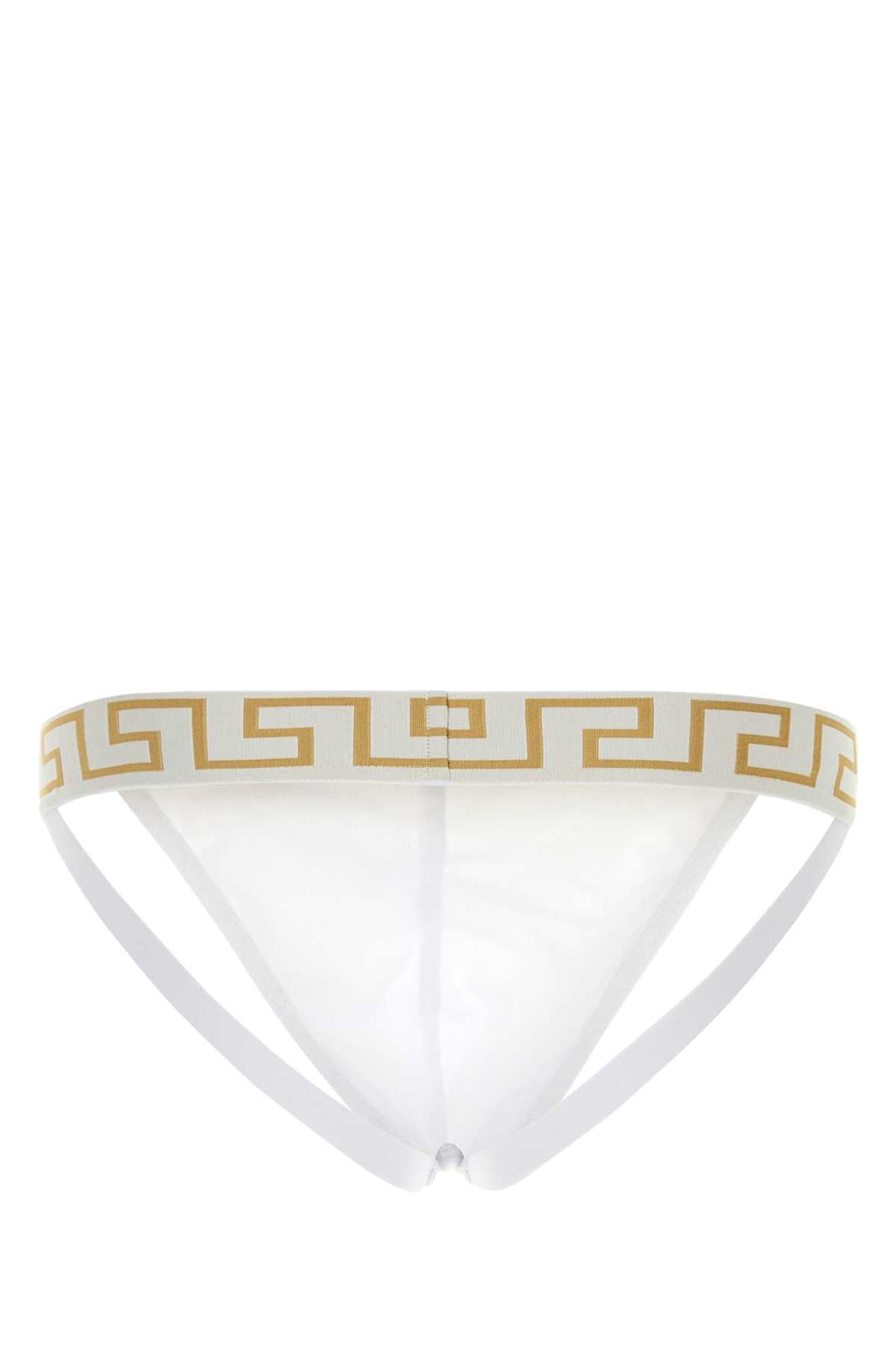 Versace Men White Stretch Cotton Brief